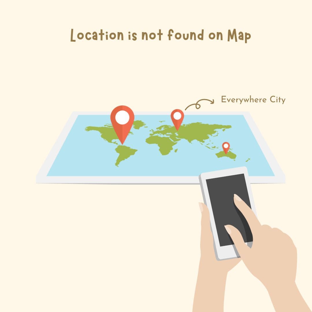 Location is not found on Map