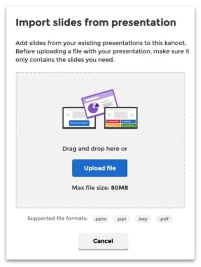 It will import your slides to a quiz that you can present to students without manual effort