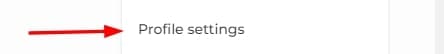 Profile Settings