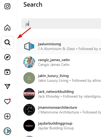 Look in the browser’s search bar to get the Instagram link