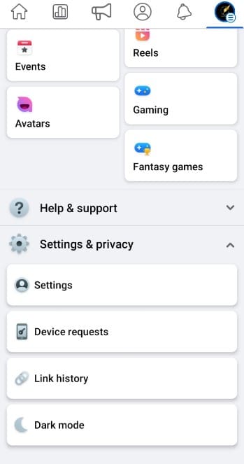Settings ad Privacy