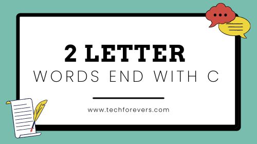 2 Letter Words End With C​