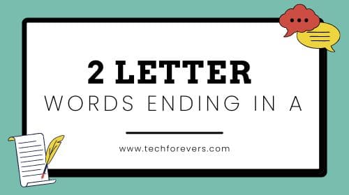 2 Letter Words Ending in A