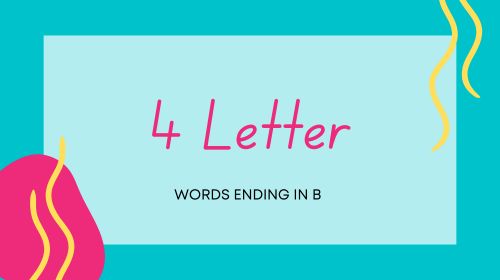 4 Letter Words Ending in B