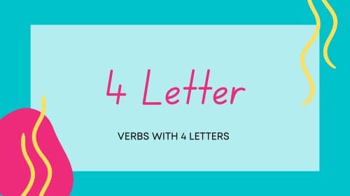 Verbs With 4 Letters